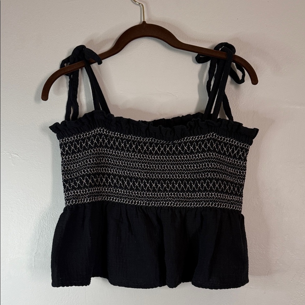 Free People Smocked Peplum Tank – Size L